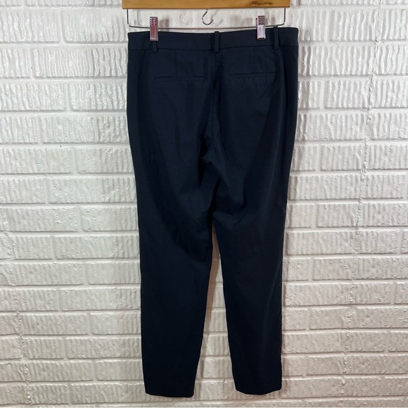 Kit and Ace Navy Stretch Wool Cashmere Silk Straight Slim Trousers Navy 4 - Picture 3 of 6